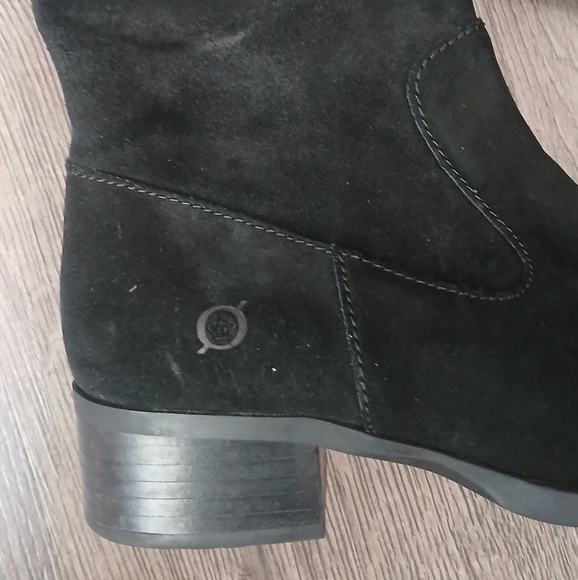Born Cotto Black Suede Tall Lace Knee High Womens Boots Size 7.5 - Picture 5 of 12